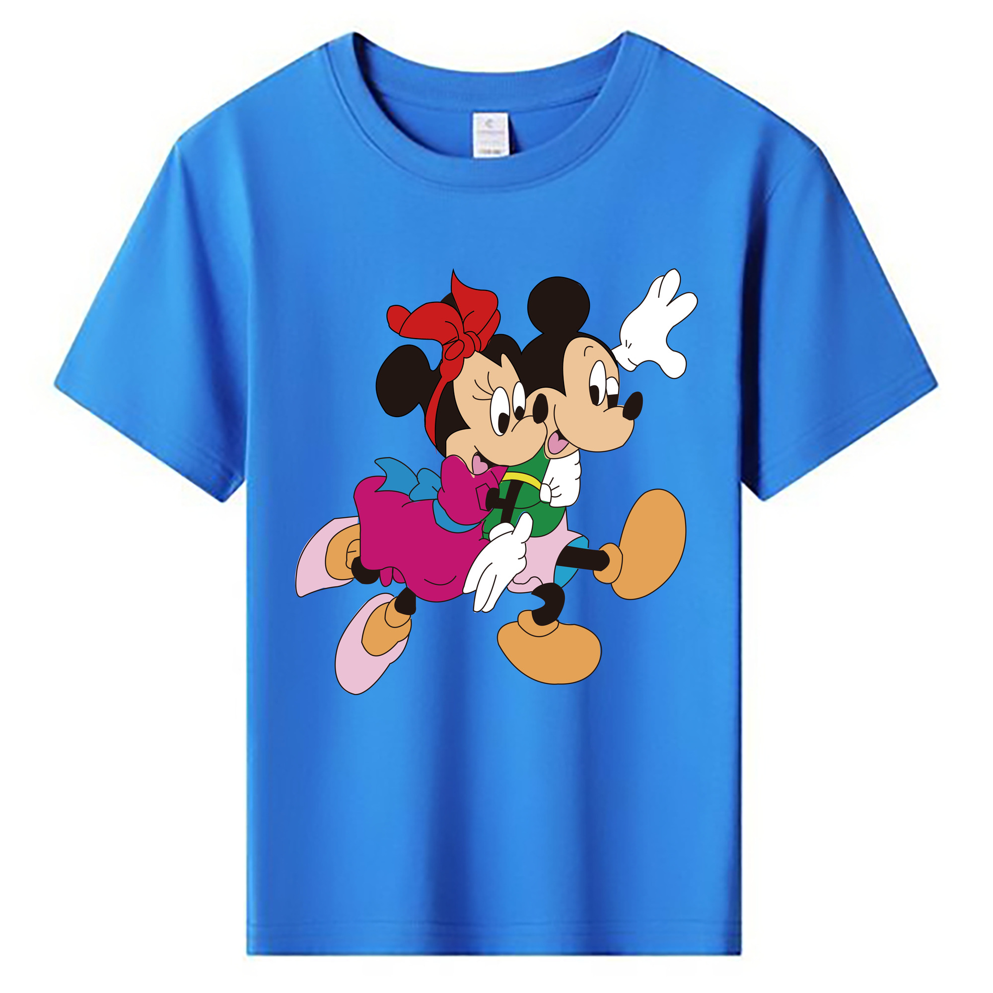 ミッキーマウス Mickey Mouse 綿100％キッズTシャツ（フロントプリント）